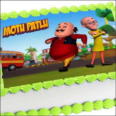 "Motu Patlu - 2kgs (Photo cake) - Click here to View more details about this Product